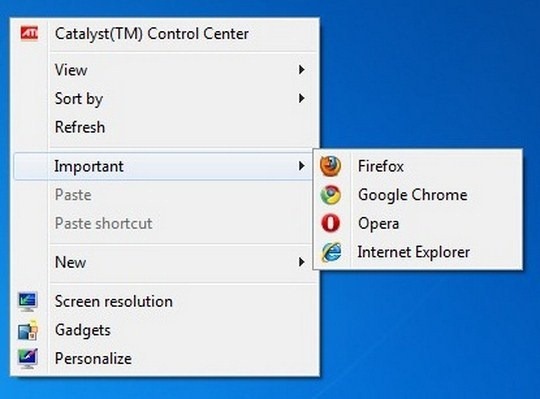 Download Free Add New Shortcuts To Windows 7 Desktop Context Menu