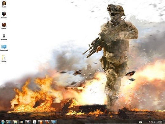 Download Free Call Of Duty Modern Warfare 2 Windows 7 Theme Special Release With COD Sounds, Icons, Cursors & Screensaver
