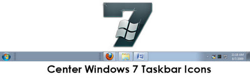 Center Your Taskbar Icons In Windows 7