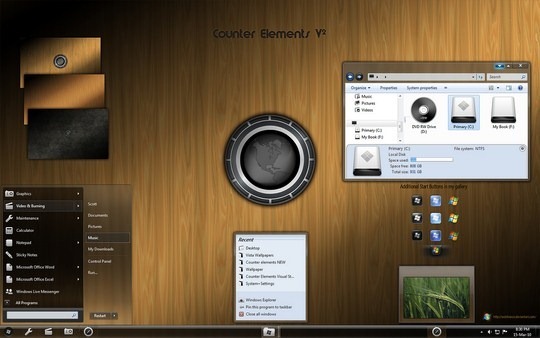 Download Free Counter Elements Windows 7 Theme 3rd Party