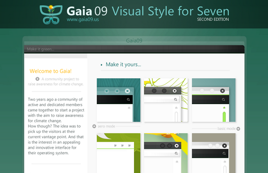 Download Free Gaia 09 Windows 7 Theme 3rd Party