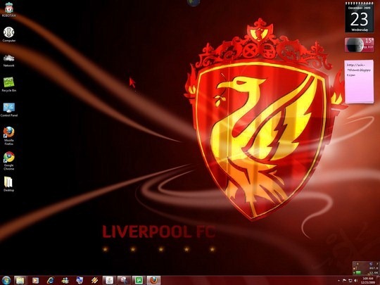 Download Free LiverPool Windows 7 Theme Icons Sounds Red Cursor