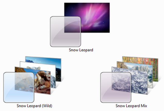 Download Free Mac OS X Snow Leopard Windows 7 Themes Pack