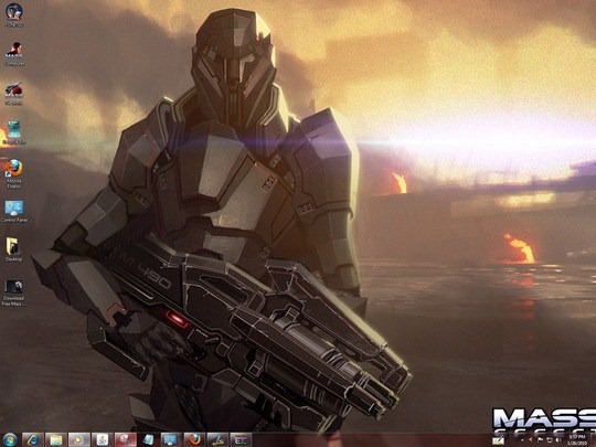 Download Free Mass Effect 2 Windows 7 Theme With Mass Effect 2 Sounds ,Icons & Cursors