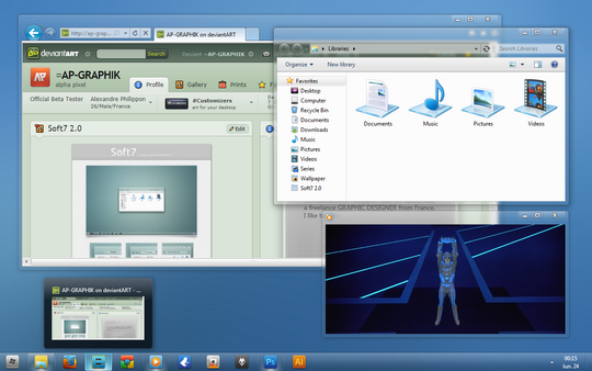 Download Free Soft7 1.8 Windows 7 Theme 3rd Party