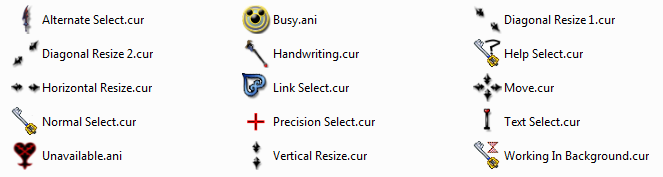 Kingdom Hearts Windows 7 Theme Cursors Sounds Icons Fonts (4)