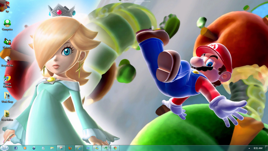 Super Mario Galaxy 2 Windows 7 Theme With Cursors, Icons & Sounds (1)