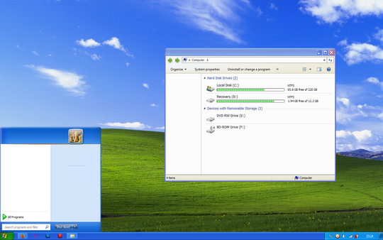 Download Free Windows XP Theme For  Windows 7