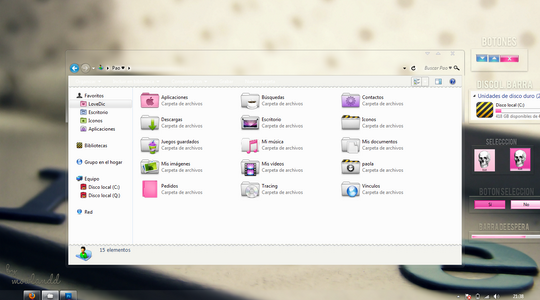 Theme Clear Pink Windows 7 Visual Style