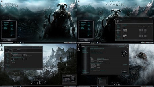 Download Free Skyrim Elder Scrolls Cold Steel Windows 7 Theme suite