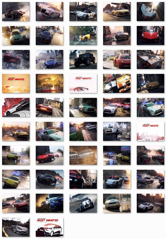 Download Free NFS Most Wanted 2012 Windows Theme With Icons, Sounds & cursors 1