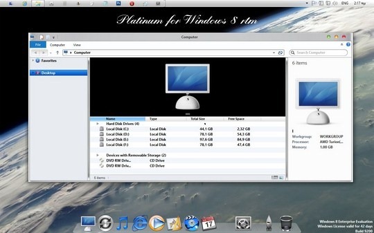 Download Free Platinum Windows 8 Visual Style