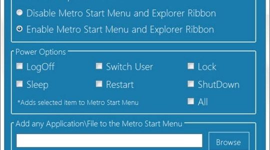 Metro UI Tweaker For Windows 8
