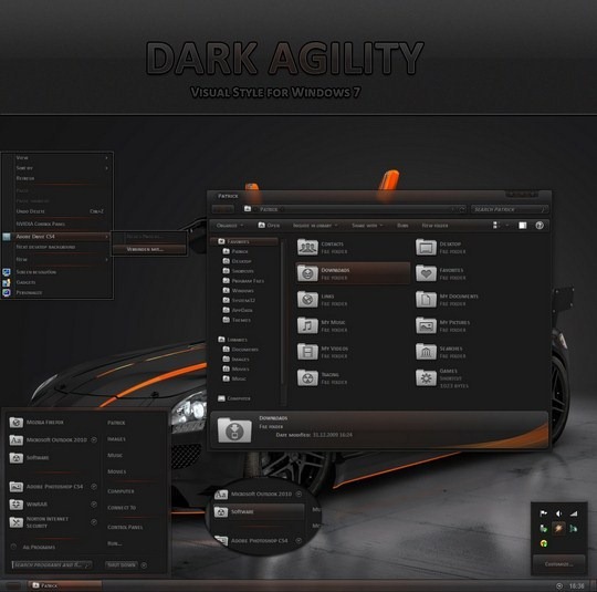 Download Free Dark Agility Windows 7 Visual Style