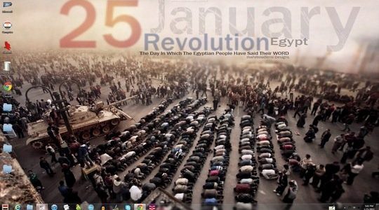 25 jan Egyptian Revolution Windows Theme With Sounds, Cursors & Icons