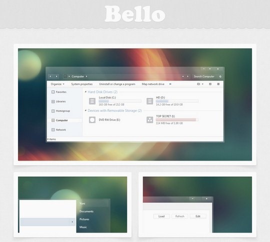 Download Free Bello Windows 7 Visual Style