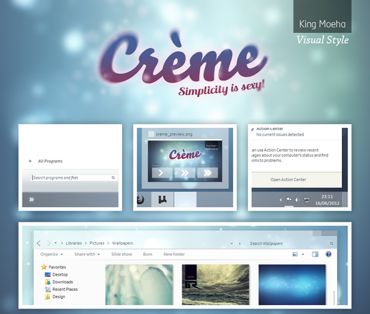 Download Free Crème  Windows 7 Visual Style