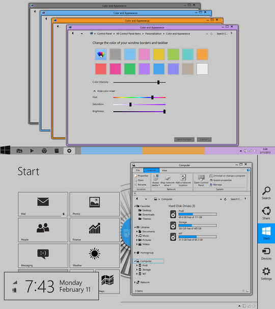 Download Free Gray8 Light Series Windows 8 Visual Style