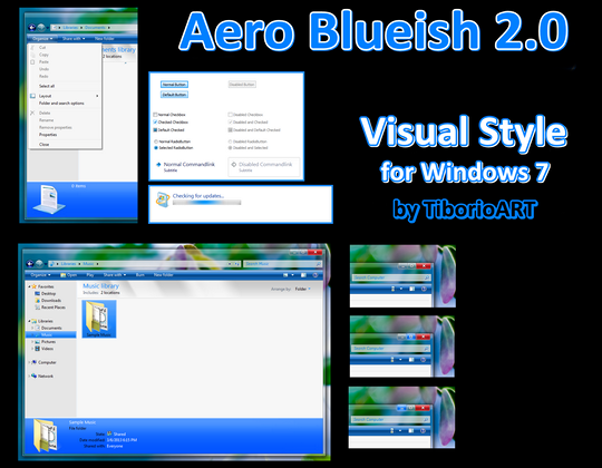 Download Free Aero Blueish 2.0 Windows 7 Visual Style