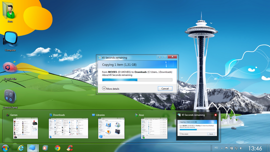 Download Free Aero Silver W8 Windows 7 Visual Style