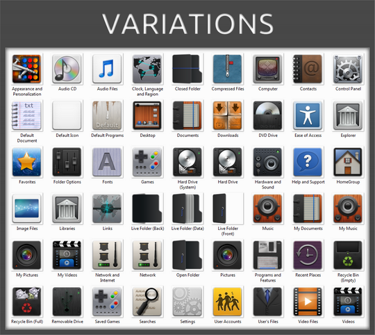 Download Free Variations Windows 7 Icon Pack