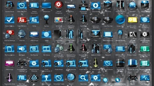 Alien Encounter Blue Windows Icon Pack