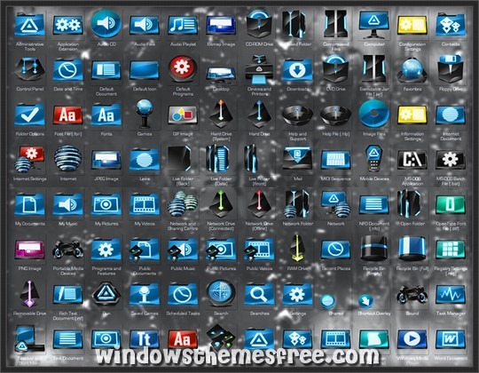 Download Free Encounter Blue Windows Icon Pack