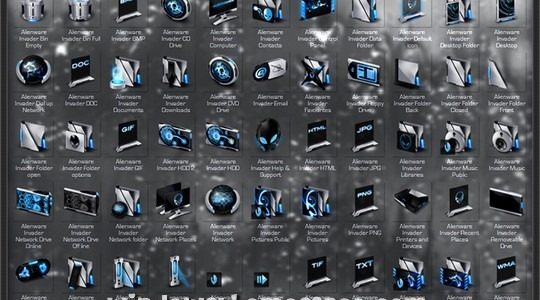 Invader Blue Windows Icon Pack