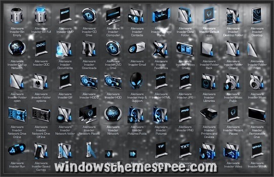 Download Free Invader Blue Windows Icon Pack