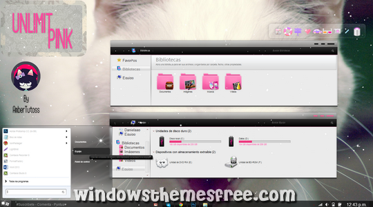 Unlimit Pink Windows 7 Visual Style