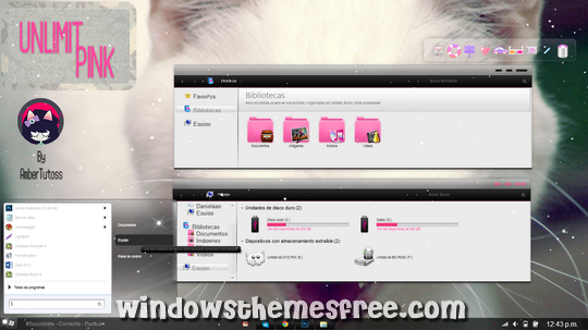 Download Free Unlimit Pink Windows 7 Visual Style