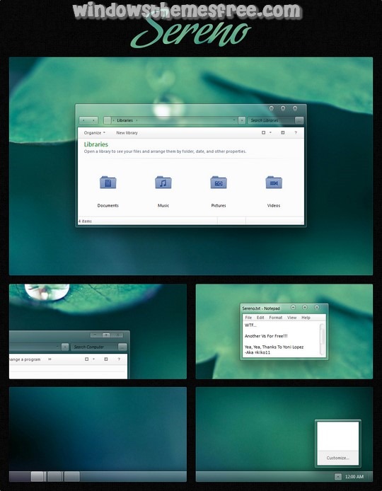 Download Free Sereno Windows 7 Visual Style