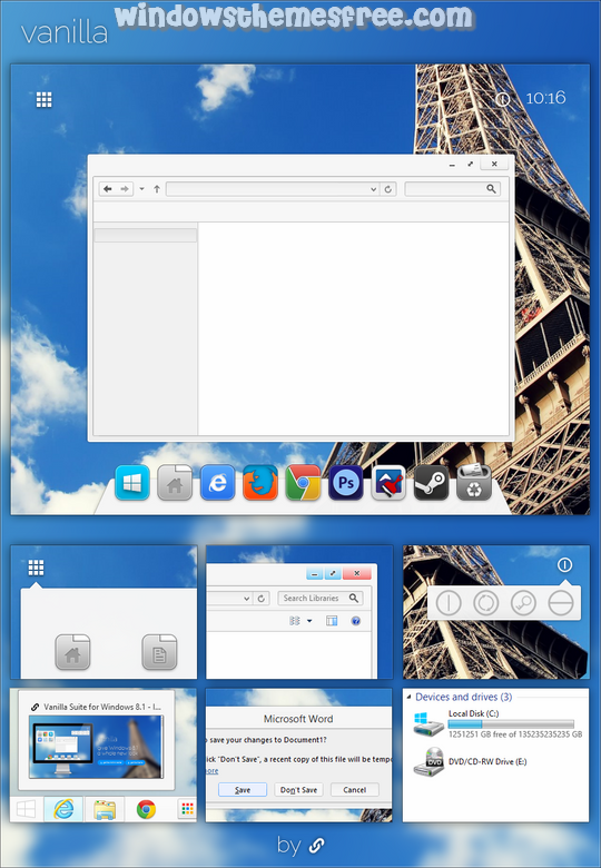 Download Free Vanilla Windows 8 Visual Style