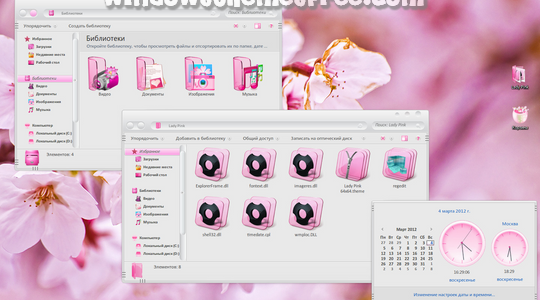 Lady Pink Windows Icon Pack