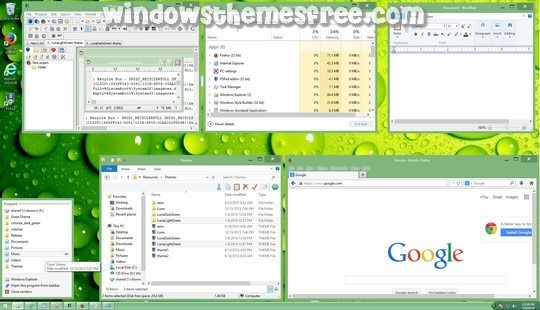 Download Free Luna Light Green Windows 8 Visual Style