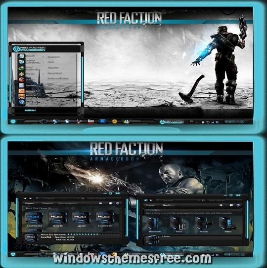 Download Free RED-FACTION Windows 7 Visual Style