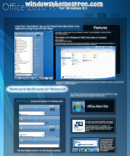 Download Free Office 2010 Windows 8 Visual Style