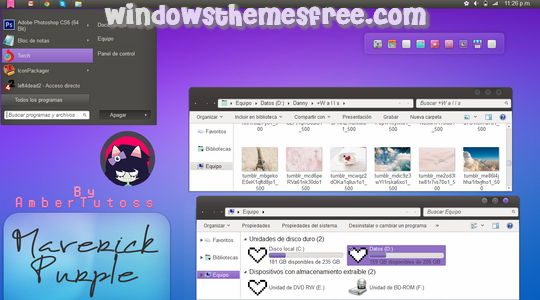 Maverick Purple Windows 7 Visual Style