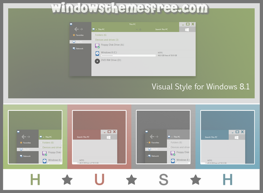 Download Free Hush Windows 8.1 Visual Style