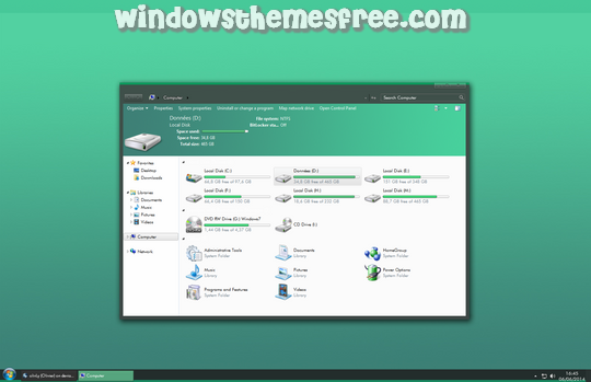 Download Free SEAGREEN Windows 7 Visual Style