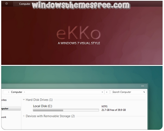 Download Free eKKo Windows 7 Visual Style